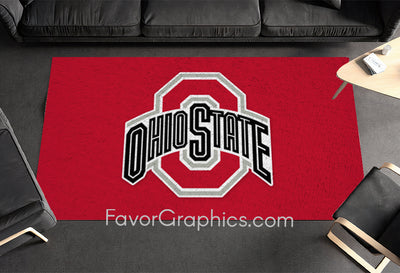 Ohio State Buckeyes Home Bedroom Decor Rug Carpet Mat