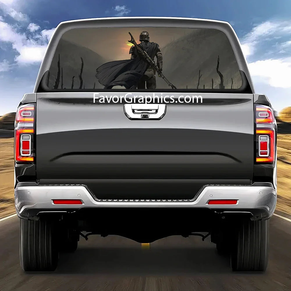 The Mandalorian Rear Window Perforated Graphic Vinyl Decal Car Truck UTV