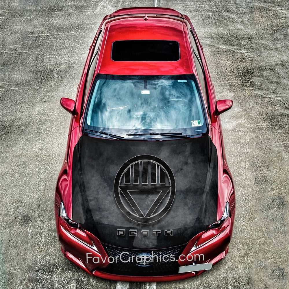 Black Lantern Itasha Car Vinyl Hood Wrap Decal Sticker