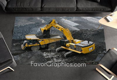 Excavator Home Bedroom Decor Rug Carpet Mat