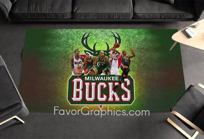 Milwaukee Bucks Home Bedroom Decor Rug Carpet Mat