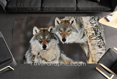 Wolf Home Bedroom Decor Rug Carpet Mat