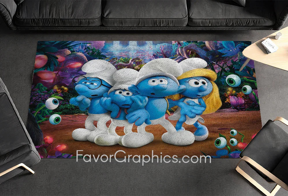 The Smurfs Home Bedroom Decor Rug Carpet Mat