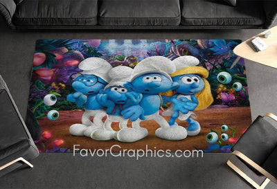 The Smurfs Home Bedroom Decor Rug Carpet Mat