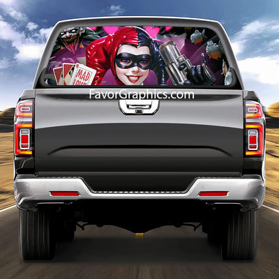 Harley Quinn Rear Window Perforated Graphic Vinyl Decal Car Truck UTV