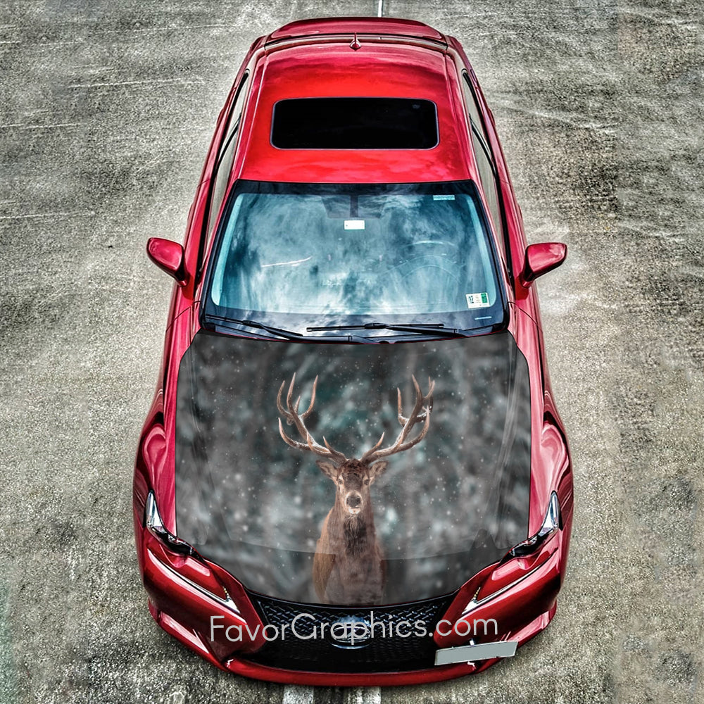 Deer Itasha Car Vinyl Hood Wrap Decal Sticker