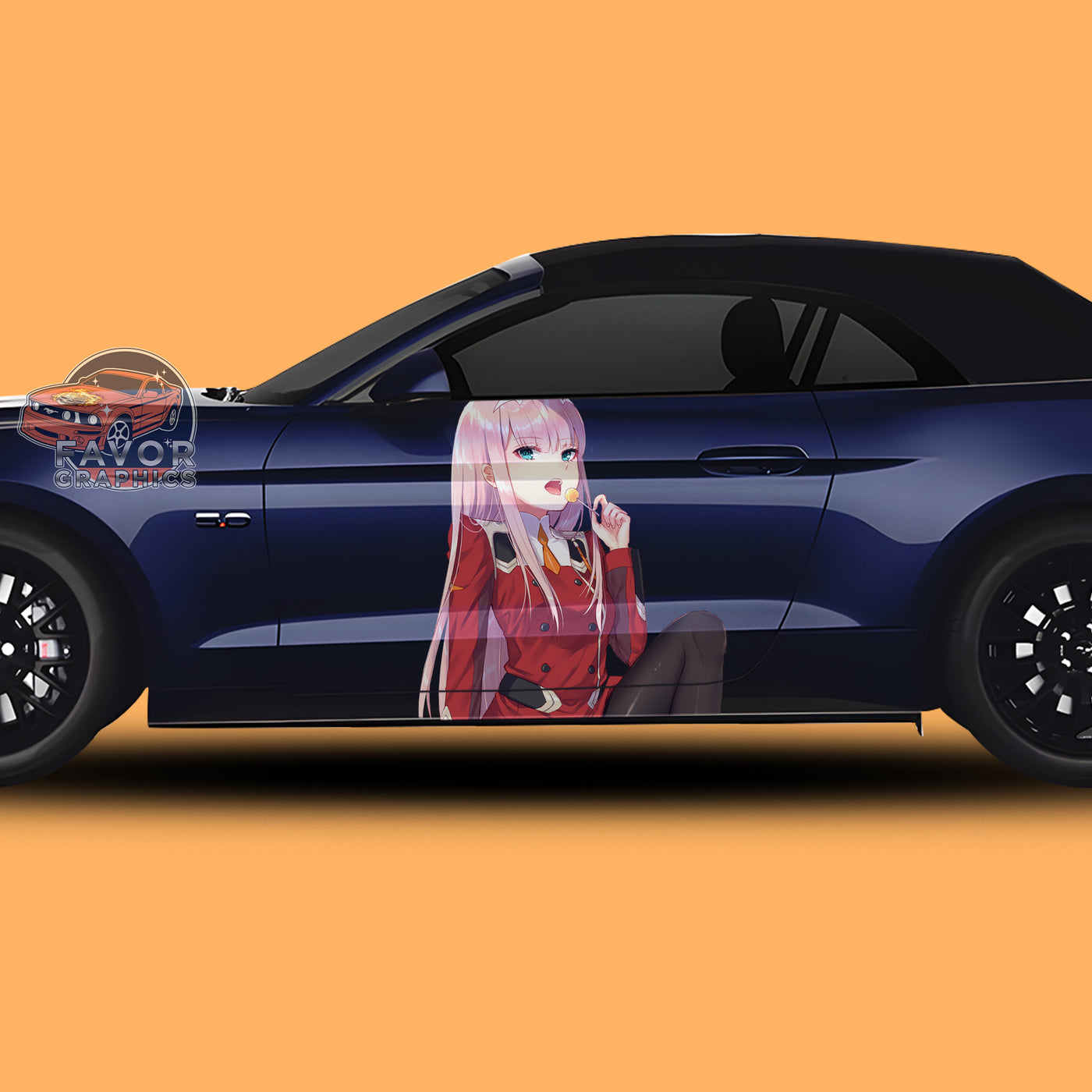 Zero Two Itasha Car Side Door Decal Vinyl Sticker