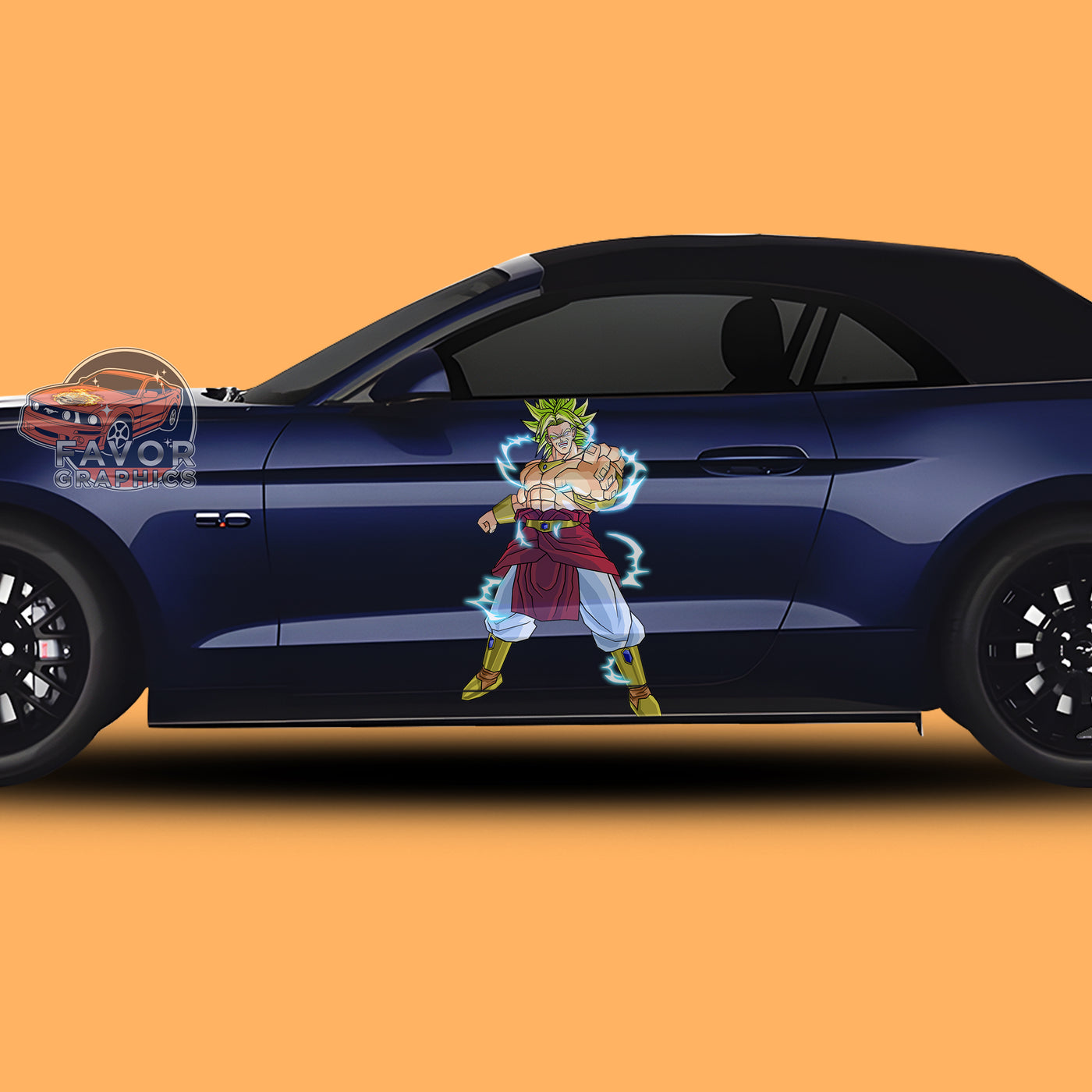 Broly Itasha Car Side Door Decal Vinyl Sticker