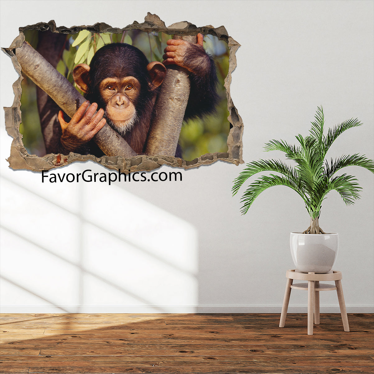 Chimpanzee Vinyl Wall Art Decal Sticker Poster Print Mural