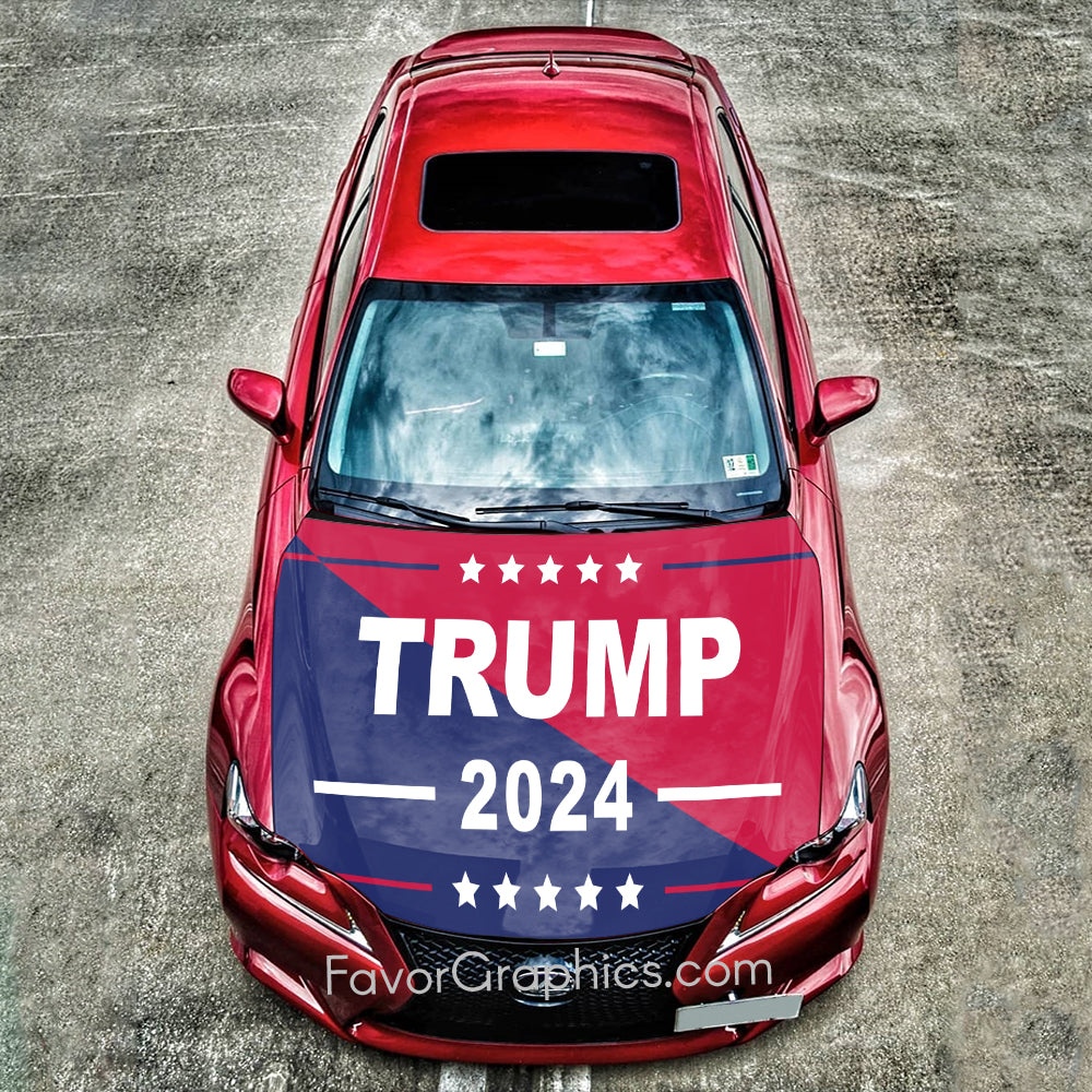 Shooting Make Me Stronger Donald Trump Itasha Car Vinyl Hood Wrap Decal Sticker