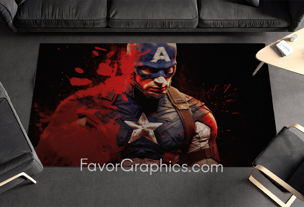 Captain America Home Bedroom Decor Rug Carpet Mat