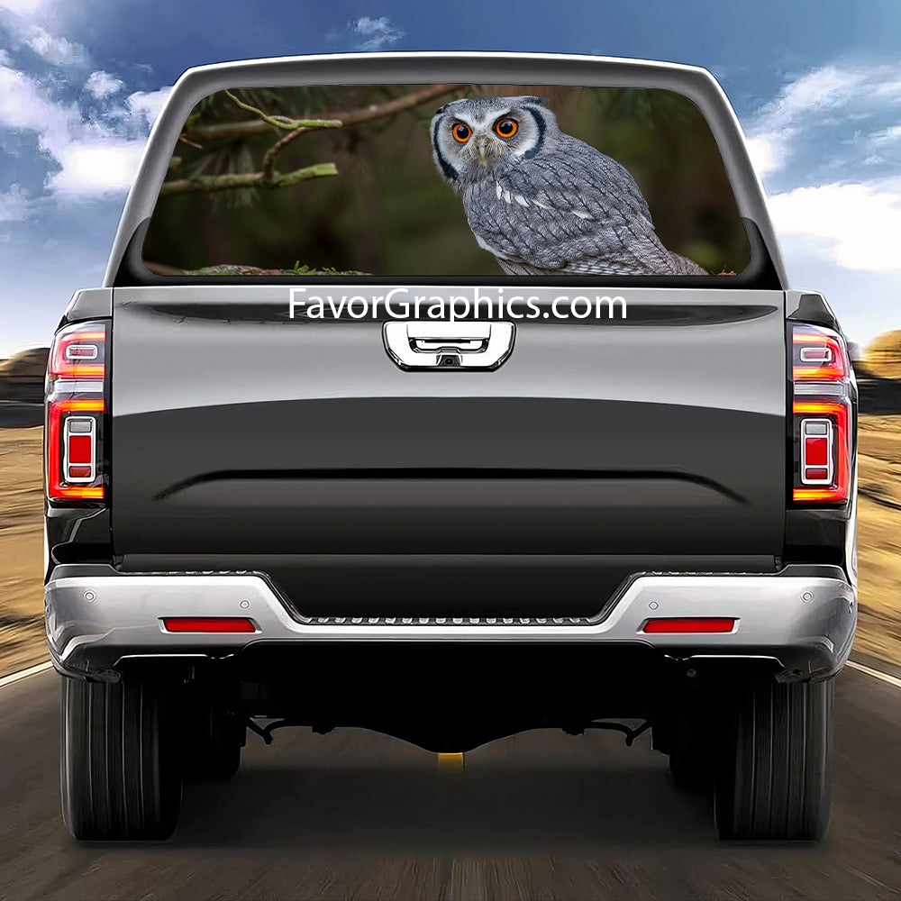 Owl Rear Window Perforated Graphic Vinyl Decal Car Truck UTV