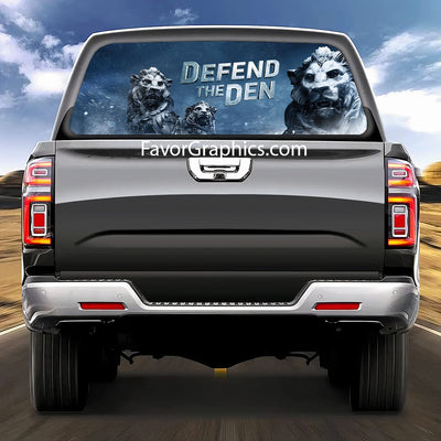 Detroit Lions Rear Window Perforated Graphic Vinyl Decal Cars Trucks