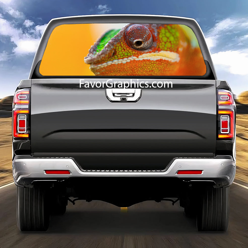 Chameleons Rear Window Perforated Graphic Vinyl Decal Car Truck UTV