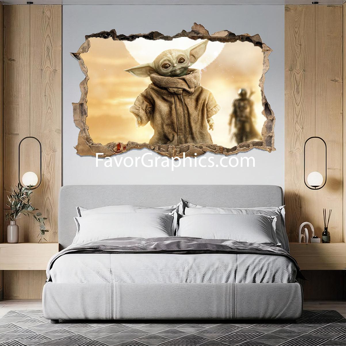 Baby Yoda Vinyl Wall Art Decal Sticker Poster Print Mural