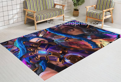 Jinx (League Of Legends) Home Bedroom Decor Rug Carpet Mat