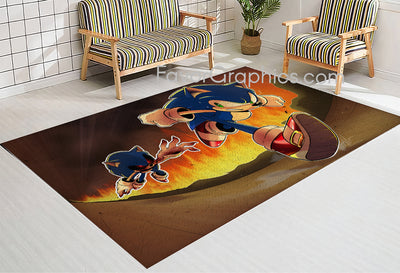 Sonic The Hedgehog Home Bedroom Decor Rug Carpet Mat