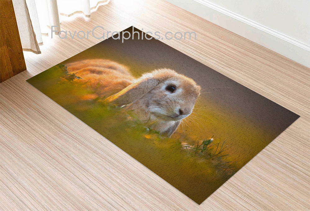 Rabbit Home Bedroom Decor Rug Carpet Mat