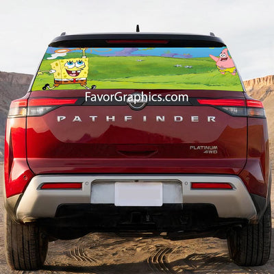 Spongebob Rear Window Perforated Graphic Vinyl Decal Car