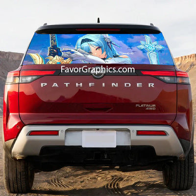 Eula (Genshin impact) Rear Window Perforated Graphic Vinyl Decal Car Truck UTV