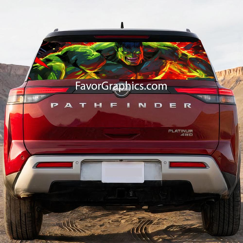 Hulk Rear Window Perforated Graphic Vinyl Decal Cars