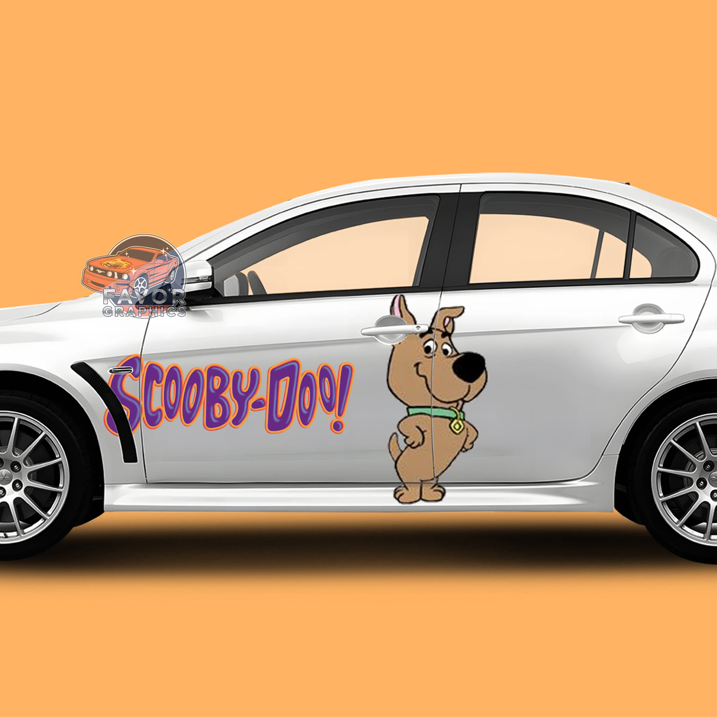 Scooby Doo Itasha Car Side Door Decal Vinyl Sticker