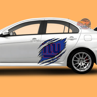 New York Giants Itasha Car Side Door Decal Vinyl Sticker