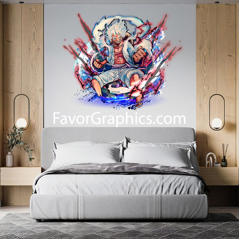 Monkey D. Luffy Gear 5 Home Room Wall Vinyl Decal Sticker Mural Poster