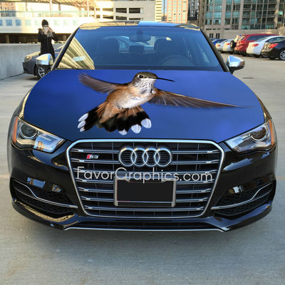 Hummingbird Itasha Car Vinyl Hood Wrap Decal Sticker