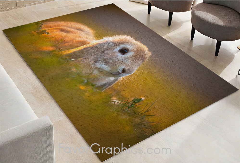 Rabbit Home Bedroom Decor Rug Carpet Mat