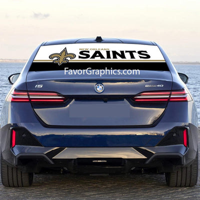 New Orleans Saints Rear Window Perforated Graphic Vinyl Decal Car Truck UTV