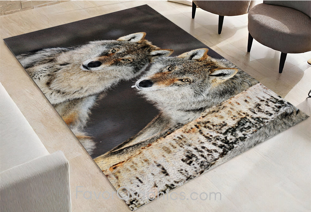 Wolf Home Bedroom Decor Rug Carpet Mat