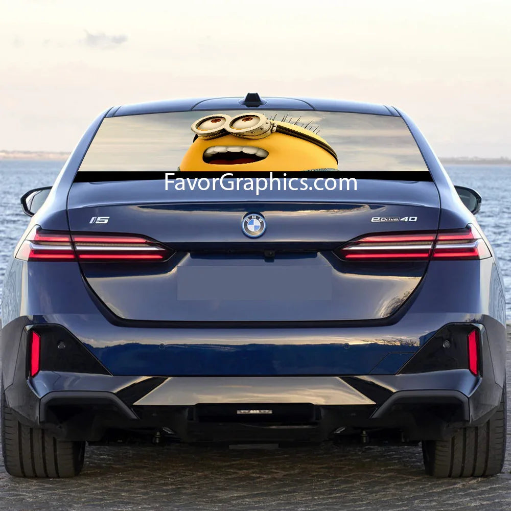 Minion Rear Window Perforated Graphic Vinyl Decal Car Truck UTV