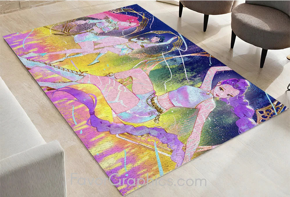 Huntrix HUNTR/X Kpop Demon Hunters Home Bedroom Decor Rug Carpet Mat