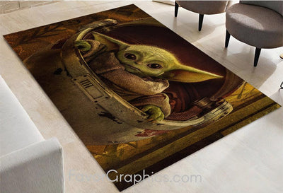 Baby Yoda Home Bedroom Decor Rug Carpet Mat