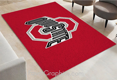 Ohio State Buckeyes Home Bedroom Decor Rug Carpet Mat