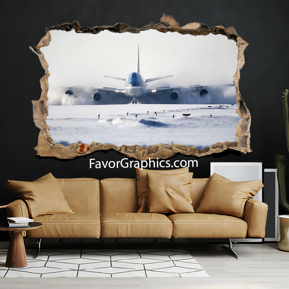 Boeing 747 Airplane Vinyl Wall Art Decal Sticker Poster Print Mural