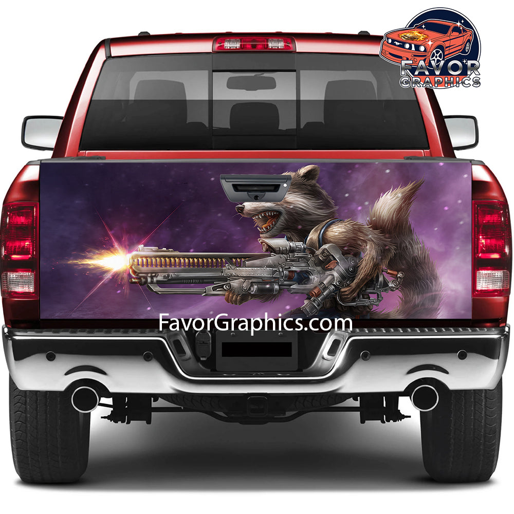 Rocket Raccoon Tailgate Wraps For Trucks SUV Vinyl Wrap