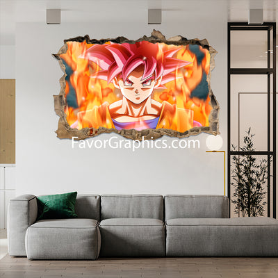 Goku Super Saiyan God Vinyl Wall Art Decal Sticker Poster Print Mural