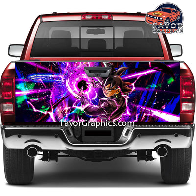 Black Goku Tailgate Wraps For Trucks SUV Vinyl Wrap