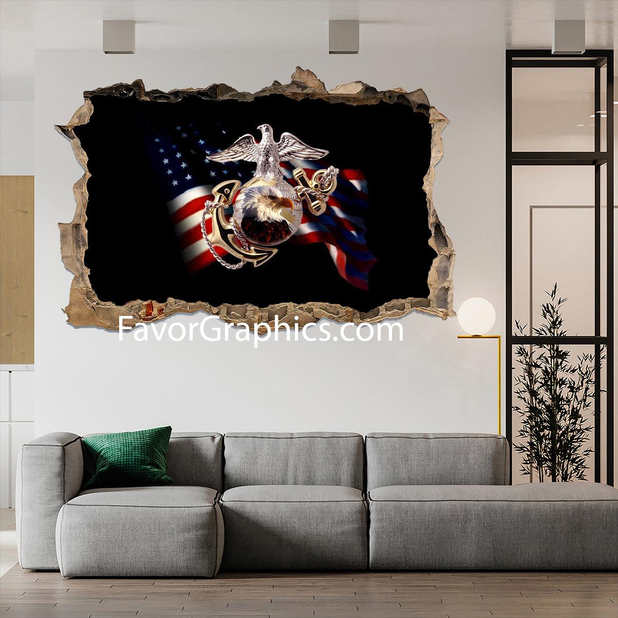 US Marine Corps Vinyl Wall Art Decal Sticker Poster Print Mural