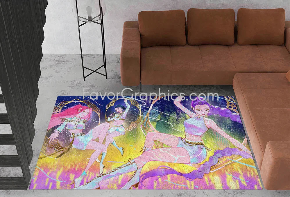 Huntrix HUNTR/X Kpop Demon Hunters Home Bedroom Decor Rug Carpet Mat