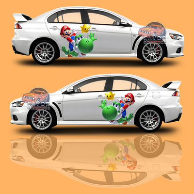 Mario Itasha Car Side Door Decal Vinyl Sticker