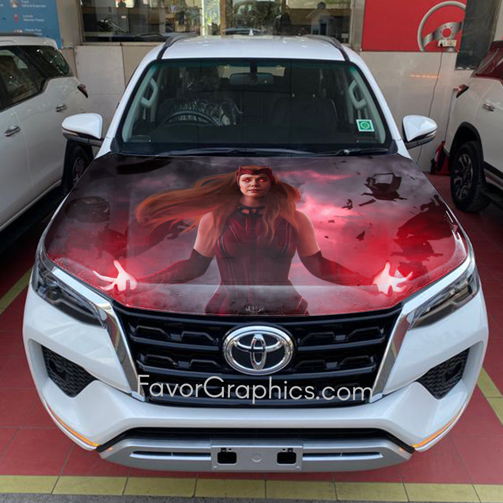 Scarlet Witch Wanda Maximoff Itasha Car Vinyl Hood Wrap Decal Sticker