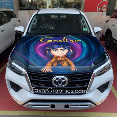 Coraline Itasha Car Vinyl Hood Wrap Decal Sticker