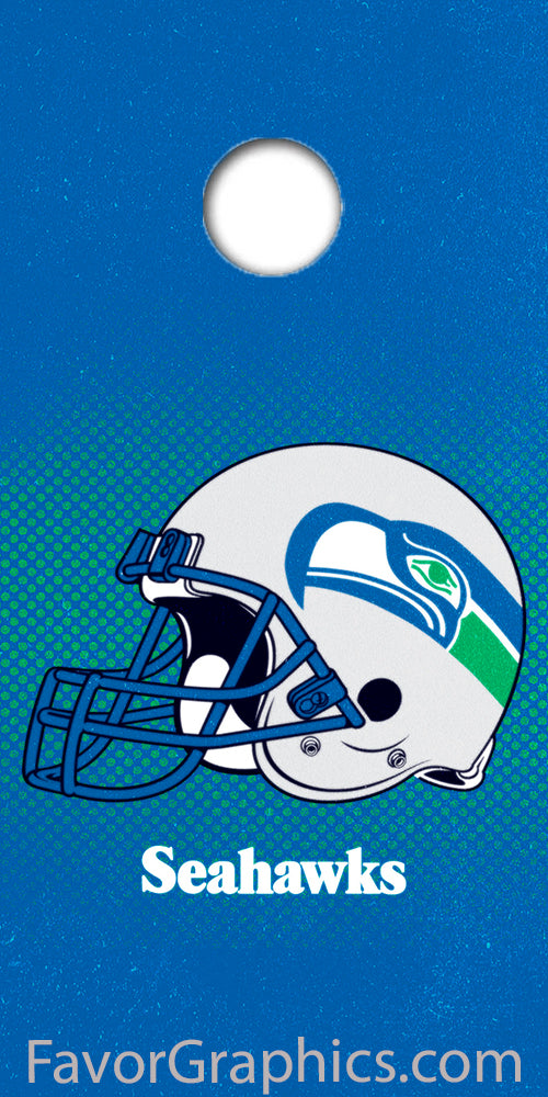 Seattle Seahawks Cornhole Wood Board Skin Vinyl Wrap Decal Sticker