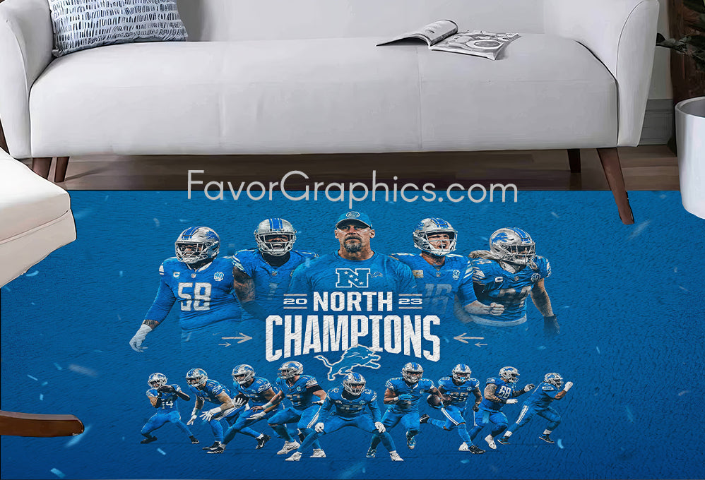 Detroit Lions Home Bedroom Decor Rug Carpet Mat