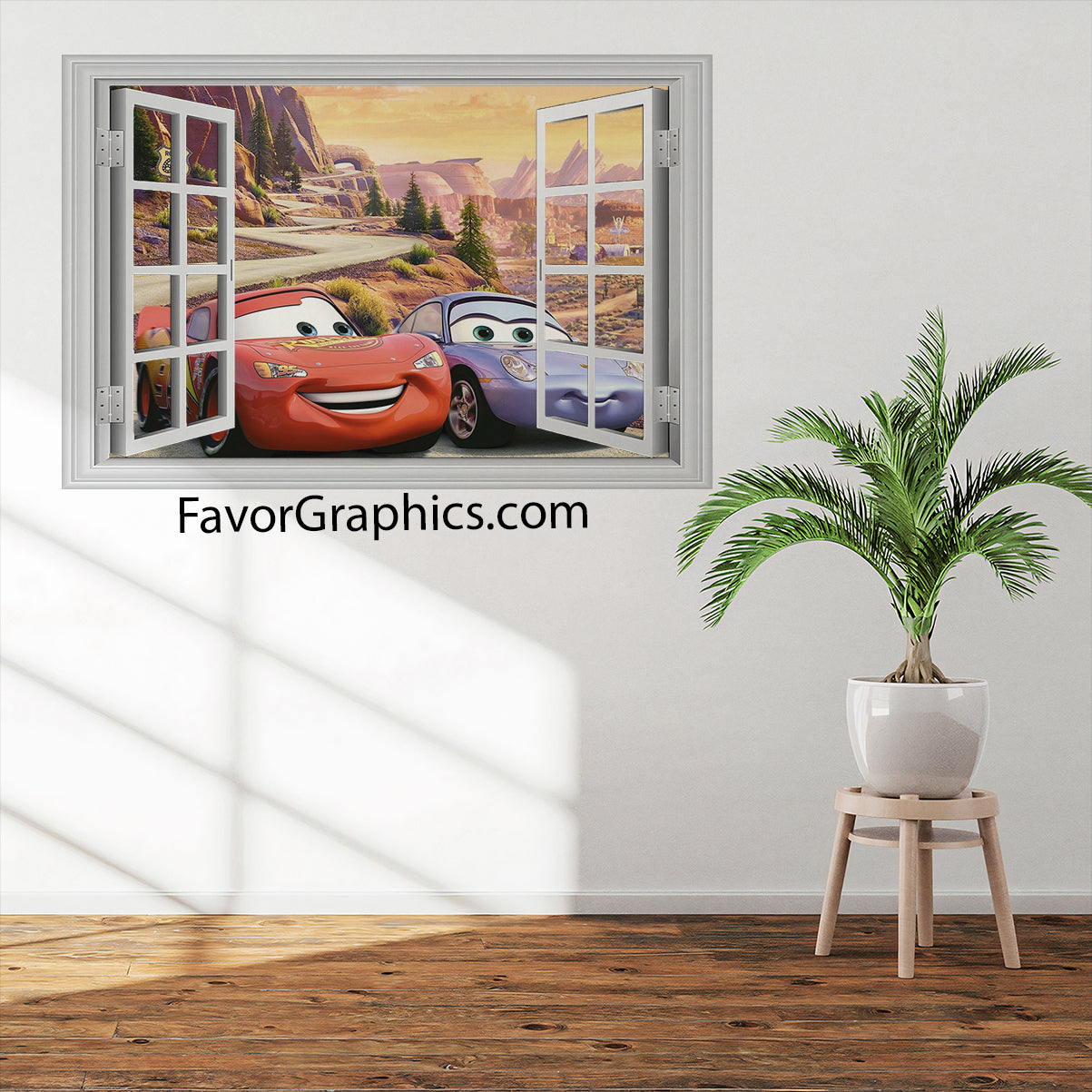 Car Race Cartoon Vinyl Wall Art Decal Sticker Poster Print Mural