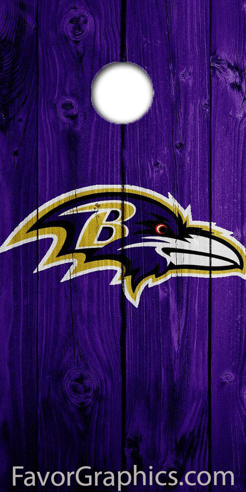 Baltimore Ravens Cornhole Wood Board Skin Vinyl Wrap Decal Sticker