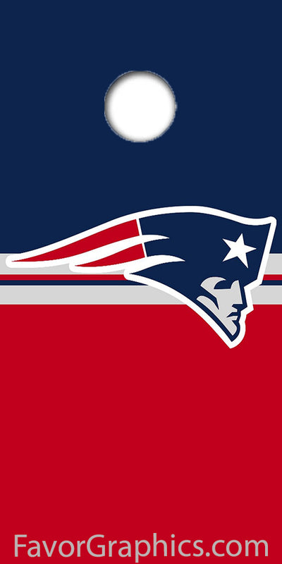 New England Patriots Cornhole Wood Board Skin Vinyl Wrap Decal Sticker